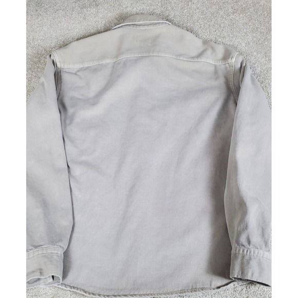 H&M Men's Button Up Shirt Jacket Tan Denim Long Sleeve Size Small - Picture 3 of 15